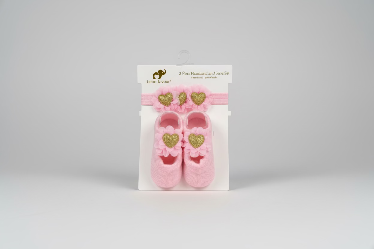 Set de Medias con Balaca para Bebé – Diseño Corona
