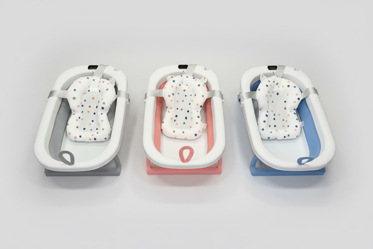 Bañera Plegable con Soporte de Espuma