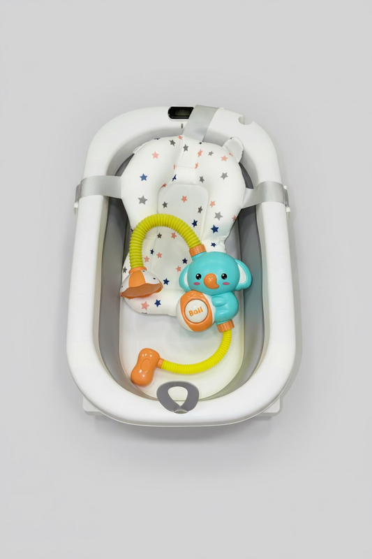 Bañera Plegable con Ducha Electrica Y Soporte de Espuma