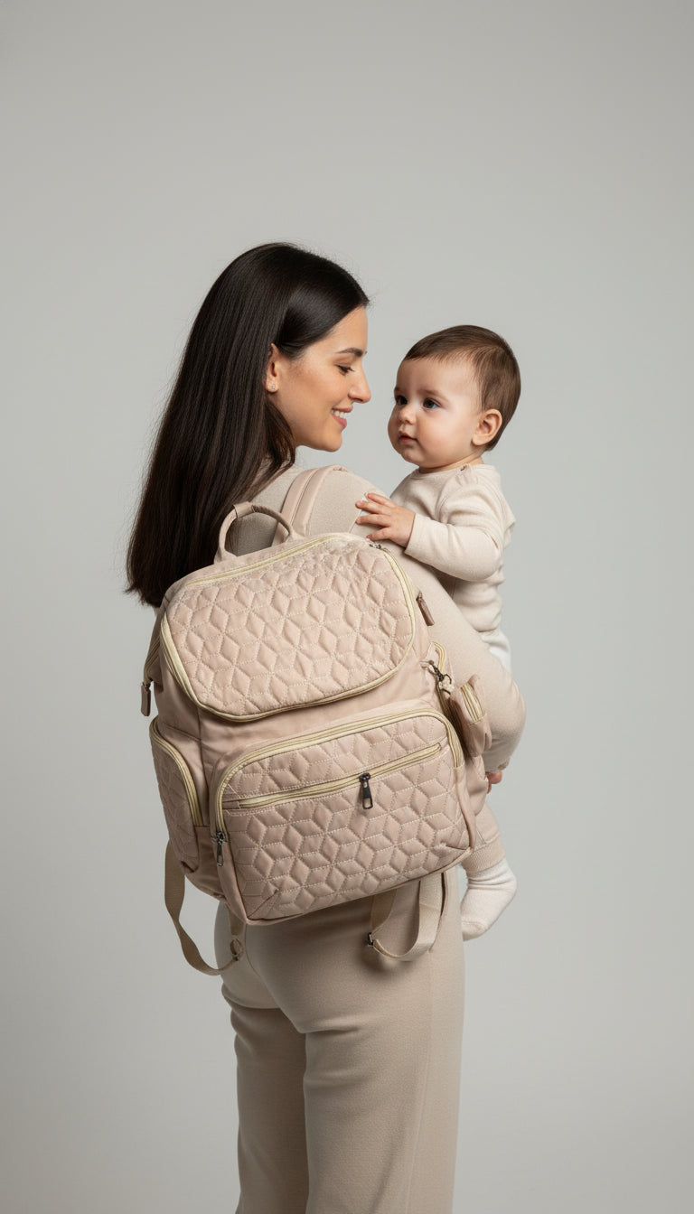 Pañalera morral con accesorios