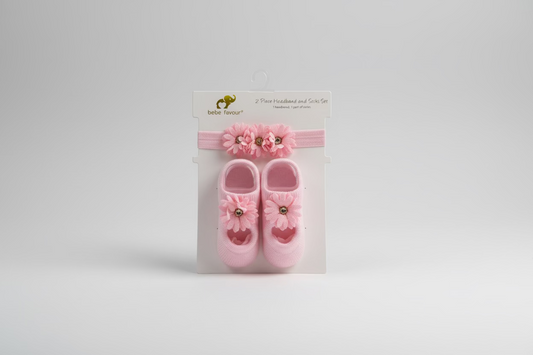 Set de Medias con Balaca para Bebé – Diseño Corona